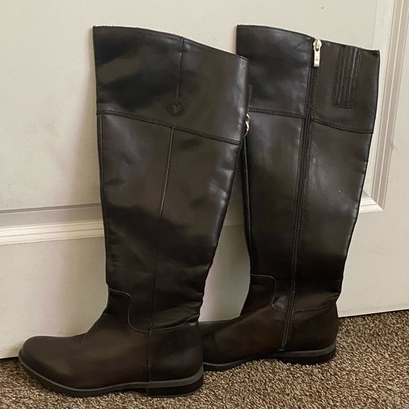 Franco Sarto Dark Brown Over the Knee Boots Size 7 1/2 - Picture 1 of 13